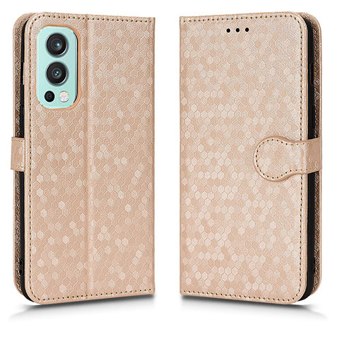 Funda de Cuero Cartera con Soporte Carcasa C01X para OnePlus Nord 2 5G Oro