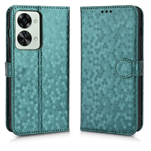 Funda de Cuero Cartera con Soporte Carcasa C01X para OnePlus Nord 2T 5G Verde