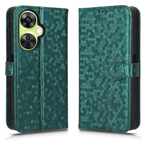 Funda de Cuero Cartera con Soporte Carcasa C01X para OnePlus Nord CE 3 5G Verde