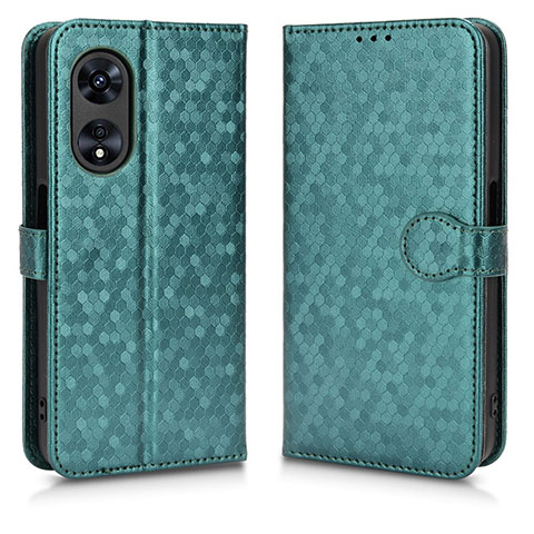 Funda de Cuero Cartera con Soporte Carcasa C01X para Oppo A1 5G Verde