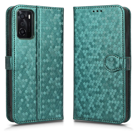 Funda de Cuero Cartera con Soporte Carcasa C01X para Oppo A55S 5G Verde