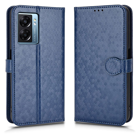 Funda de Cuero Cartera con Soporte Carcasa C01X para Oppo A77 5G Azul