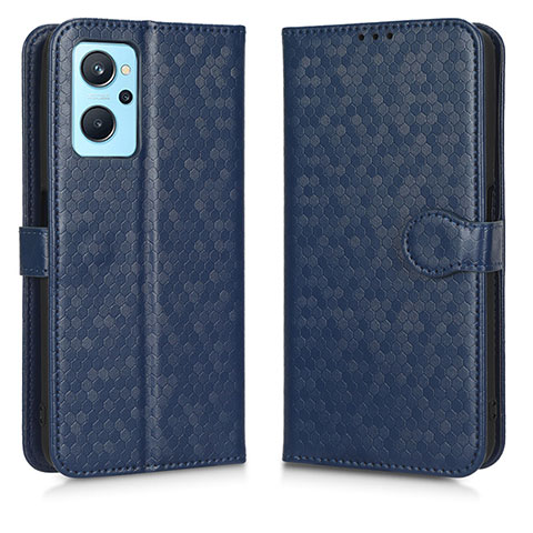 Funda de Cuero Cartera con Soporte Carcasa C01X para Oppo A96 4G Azul