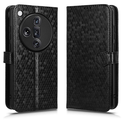 Funda de Cuero Cartera con Soporte Carcasa C01X para Oppo Find X7 Ultra 5G Negro