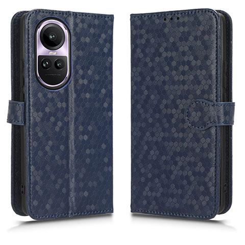 Funda de Cuero Cartera con Soporte Carcasa C01X para Oppo Reno10 5G Azul