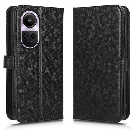 Funda de Cuero Cartera con Soporte Carcasa C01X para Oppo Reno10 5G Negro