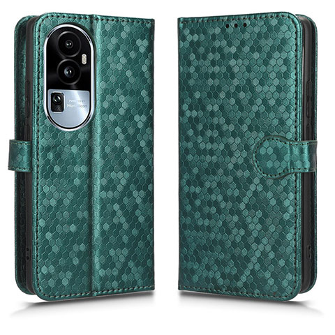 Funda de Cuero Cartera con Soporte Carcasa C01X para Oppo Reno10 Pro+ Plus 5G Verde