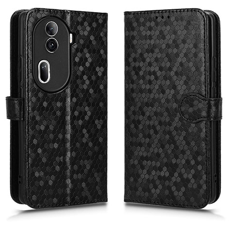 Funda de Cuero Cartera con Soporte Carcasa C01X para Oppo Reno11 Pro 5G Negro