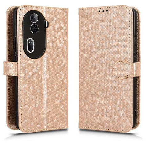 Funda de Cuero Cartera con Soporte Carcasa C01X para Oppo Reno11 Pro 5G Oro