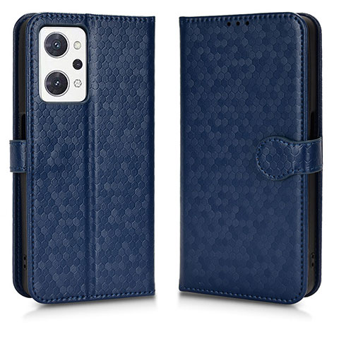 Funda de Cuero Cartera con Soporte Carcasa C01X para Oppo Reno7 A Azul