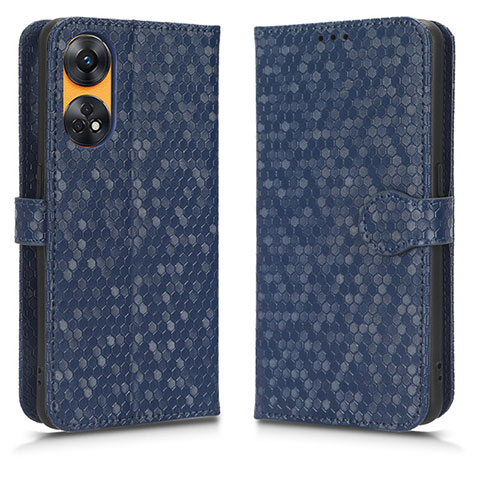 Funda de Cuero Cartera con Soporte Carcasa C01X para Oppo Reno8 T 4G Azul