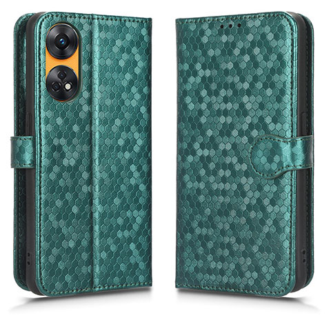 Funda de Cuero Cartera con Soporte Carcasa C01X para Oppo Reno8 T 4G Verde