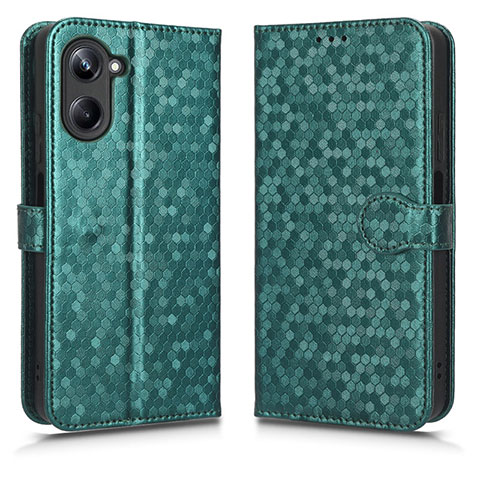 Funda de Cuero Cartera con Soporte Carcasa C01X para Realme 10 Pro 5G Verde