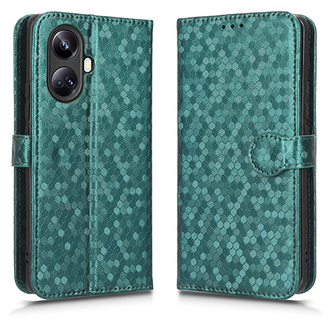 Funda de Cuero Cartera con Soporte Carcasa C01X para Realme 10 Pro+ Plus 5G Verde