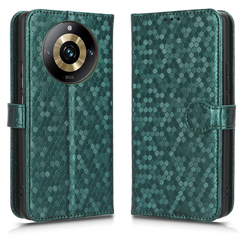 Funda de Cuero Cartera con Soporte Carcasa C01X para Realme 11 Pro+ Plus 5G Verde