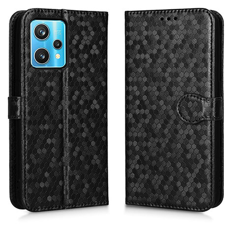 Funda de Cuero Cartera con Soporte Carcasa C01X para Realme 9 4G Negro