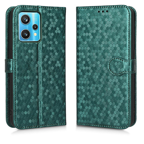 Funda de Cuero Cartera con Soporte Carcasa C01X para Realme 9 4G Verde