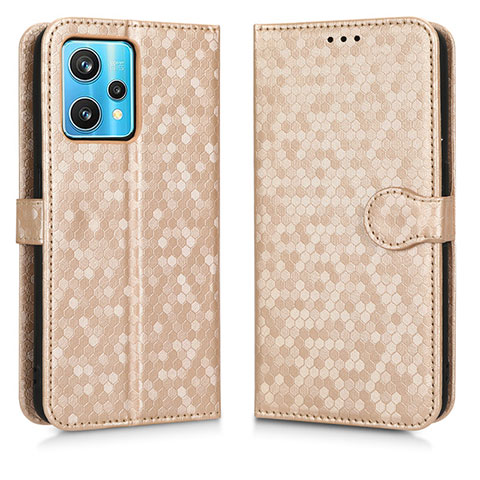 Funda de Cuero Cartera con Soporte Carcasa C01X para Realme 9 Pro+ Plus 5G Oro