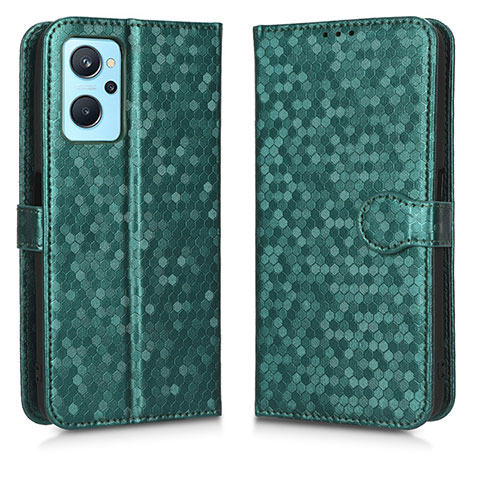 Funda de Cuero Cartera con Soporte Carcasa C01X para Realme 9i 4G Verde