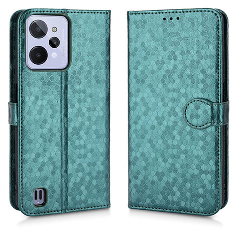 Funda de Cuero Cartera con Soporte Carcasa C01X para Realme C31 Verde