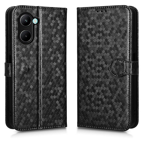 Funda de Cuero Cartera con Soporte Carcasa C01X para Realme C33 (2023) Negro