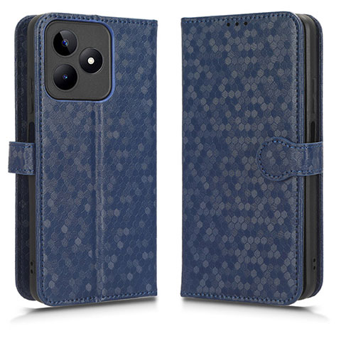 Funda de Cuero Cartera con Soporte Carcasa C01X para Realme C53 India Azul