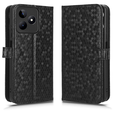 Funda de Cuero Cartera con Soporte Carcasa C01X para Realme C53 India Negro