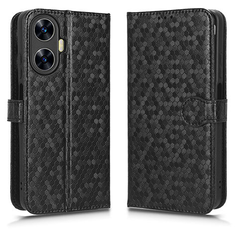 Funda de Cuero Cartera con Soporte Carcasa C01X para Realme C55 Negro