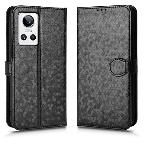 Funda de Cuero Cartera con Soporte Carcasa C01X para Realme GT Neo3 5G Negro