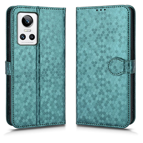 Funda de Cuero Cartera con Soporte Carcasa C01X para Realme GT Neo3 5G Verde