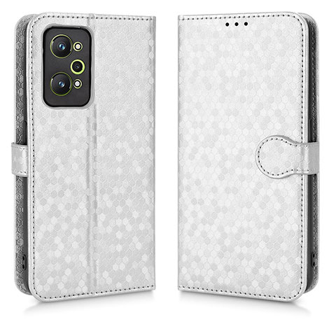 Funda de Cuero Cartera con Soporte Carcasa C01X para Realme Q5 Pro 5G Plata