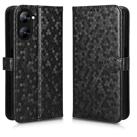 Funda de Cuero Cartera con Soporte Carcasa C01X para Realme Q5x 5G Negro