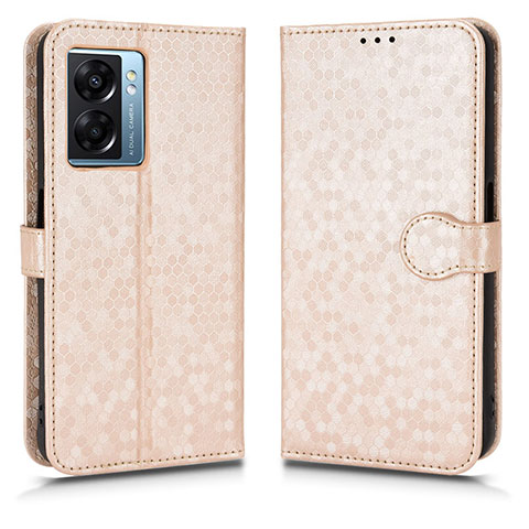 Funda de Cuero Cartera con Soporte Carcasa C01X para Realme V23 5G Oro