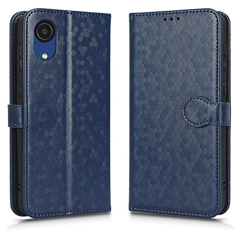 Funda de Cuero Cartera con Soporte Carcasa C01X para Samsung Galaxy A03 Core Azul