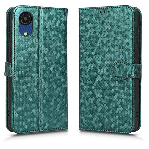 Funda de Cuero Cartera con Soporte Carcasa C01X para Samsung Galaxy A03 Core Verde