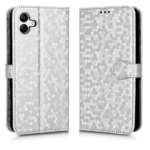 Funda de Cuero Cartera con Soporte Carcasa C01X para Samsung Galaxy A04 4G Plata