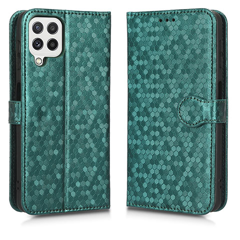 Funda de Cuero Cartera con Soporte Carcasa C01X para Samsung Galaxy A12 Nacho Verde