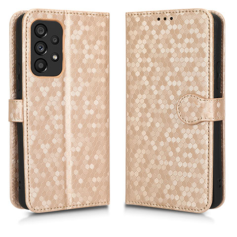 Funda de Cuero Cartera con Soporte Carcasa C01X para Samsung Galaxy A53 5G Oro