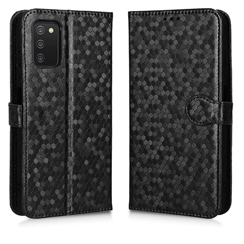 Funda de Cuero Cartera con Soporte Carcasa C01X para Samsung Galaxy F02S SM-E025F Negro