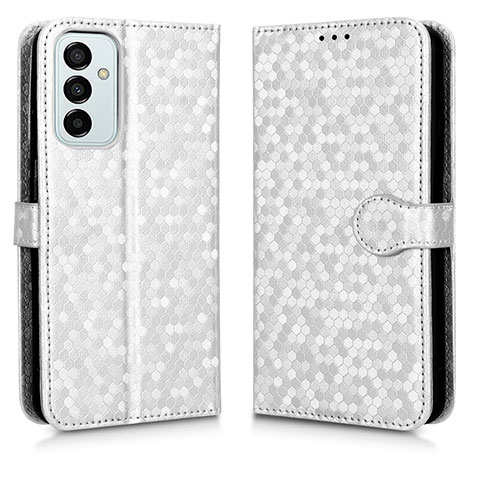 Funda de Cuero Cartera con Soporte Carcasa C01X para Samsung Galaxy F23 5G Plata