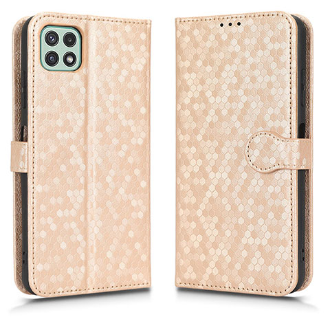 Funda de Cuero Cartera con Soporte Carcasa C01X para Samsung Galaxy F42 5G Oro