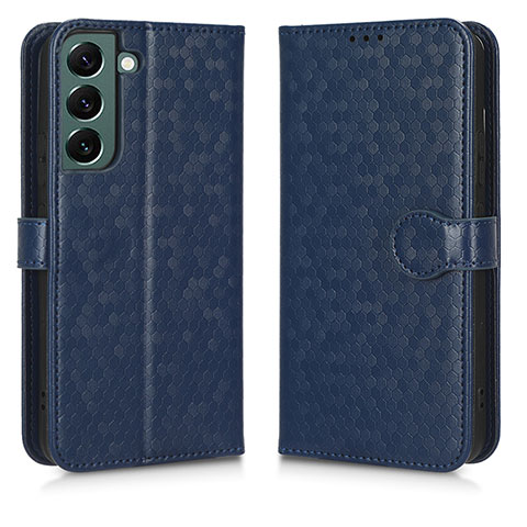 Funda de Cuero Cartera con Soporte Carcasa C01X para Samsung Galaxy S22 5G Azul