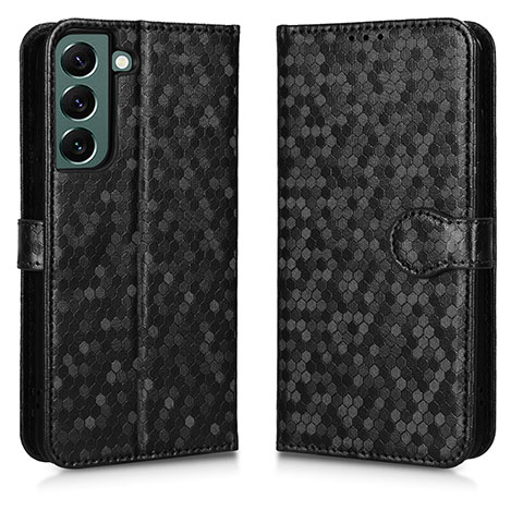 Funda de Cuero Cartera con Soporte Carcasa C01X para Samsung Galaxy S25 5G Negro