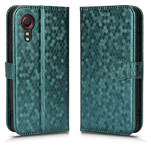 Funda de Cuero Cartera con Soporte Carcasa C01X para Samsung Galaxy XCover 5 SM-G525F Verde