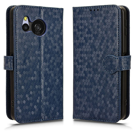 Funda de Cuero Cartera con Soporte Carcasa C01X para Sharp Aquos Sense8 Azul