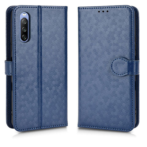 Funda de Cuero Cartera con Soporte Carcasa C01X para Sony Xperia 10 III Azul