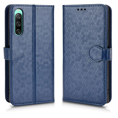 Funda de Cuero Cartera con Soporte Carcasa C01X para Sony Xperia 10 IV SO-52C Azul