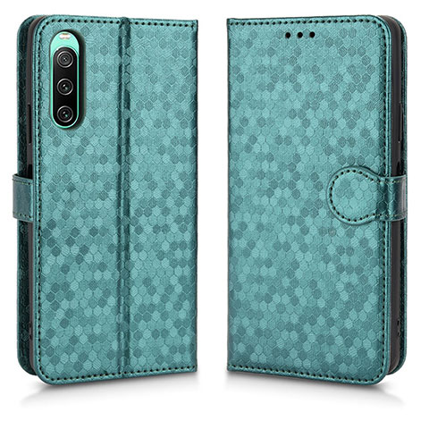 Funda de Cuero Cartera con Soporte Carcasa C01X para Sony Xperia 10 IV SOG07 Verde