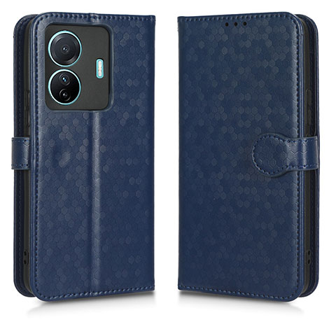 Funda de Cuero Cartera con Soporte Carcasa C01X para Vivo iQOO Z6 Pro 5G Azul