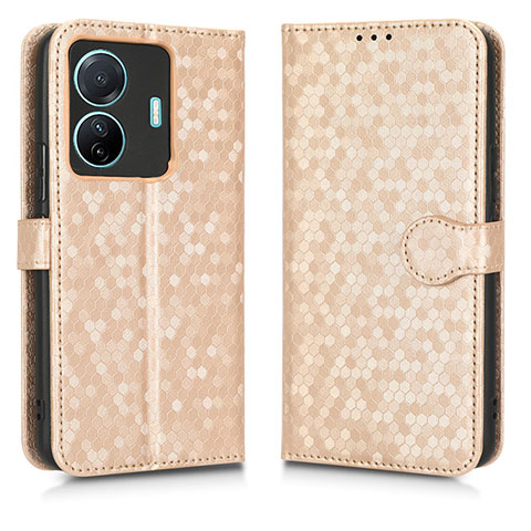 Funda de Cuero Cartera con Soporte Carcasa C01X para Vivo T1 5G Oro